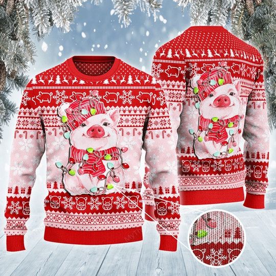 Pig Christmas 3D Ugly Christmas Sweater