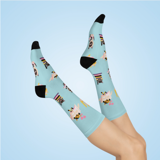 Good Luck Women's Cat Socks, Adult