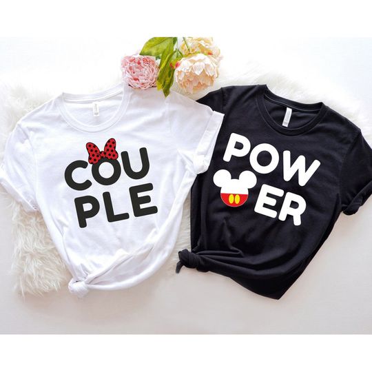 Couple Power Disney Valentines Couple Matching T-Shirt
