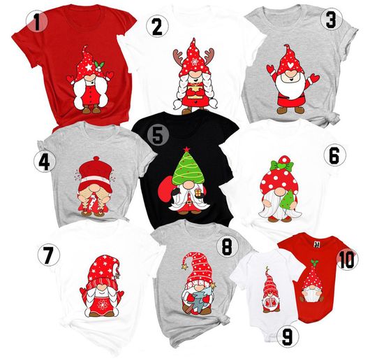 Christmas Gnomes Family Personalized T-Shirt