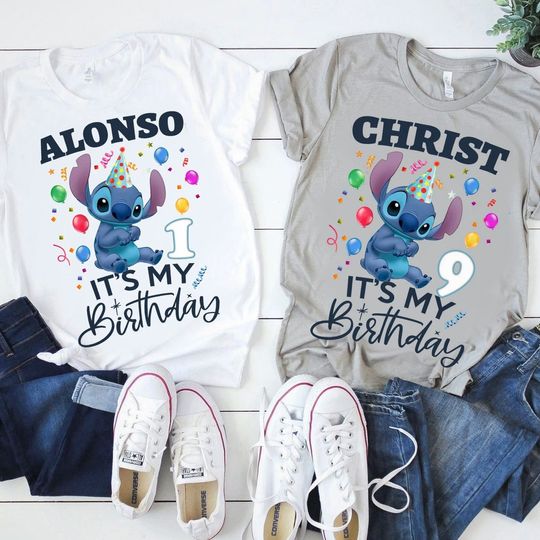 Personalized 2022 Disney Stitch Birthday Family Matching T Shirt